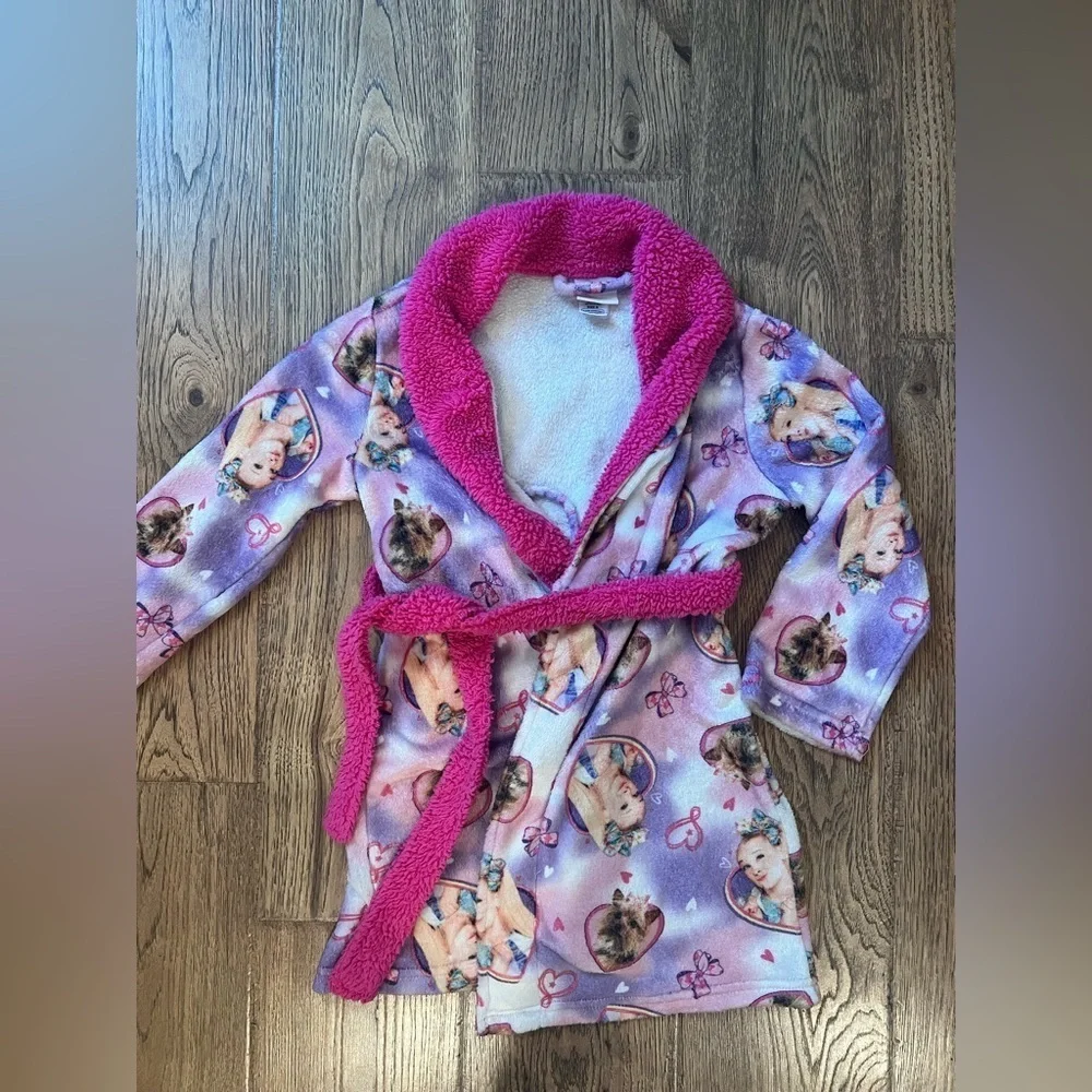 Nickelodeon JoJo Siwa & Puppies Robe Girls Small NWOT